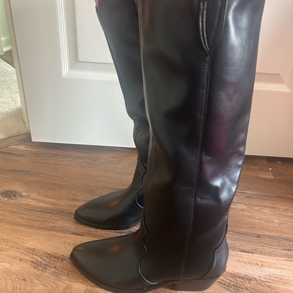 Dolce Vita Black Over-the-Knee Pointed Toe Boots